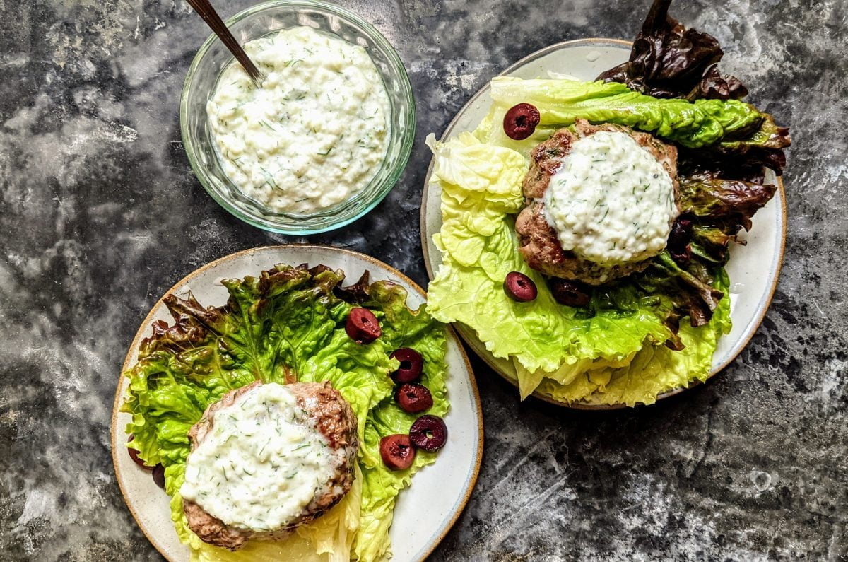 Featured image for “Paleo Lamb Burgers with Dairy Free Tzatziki”