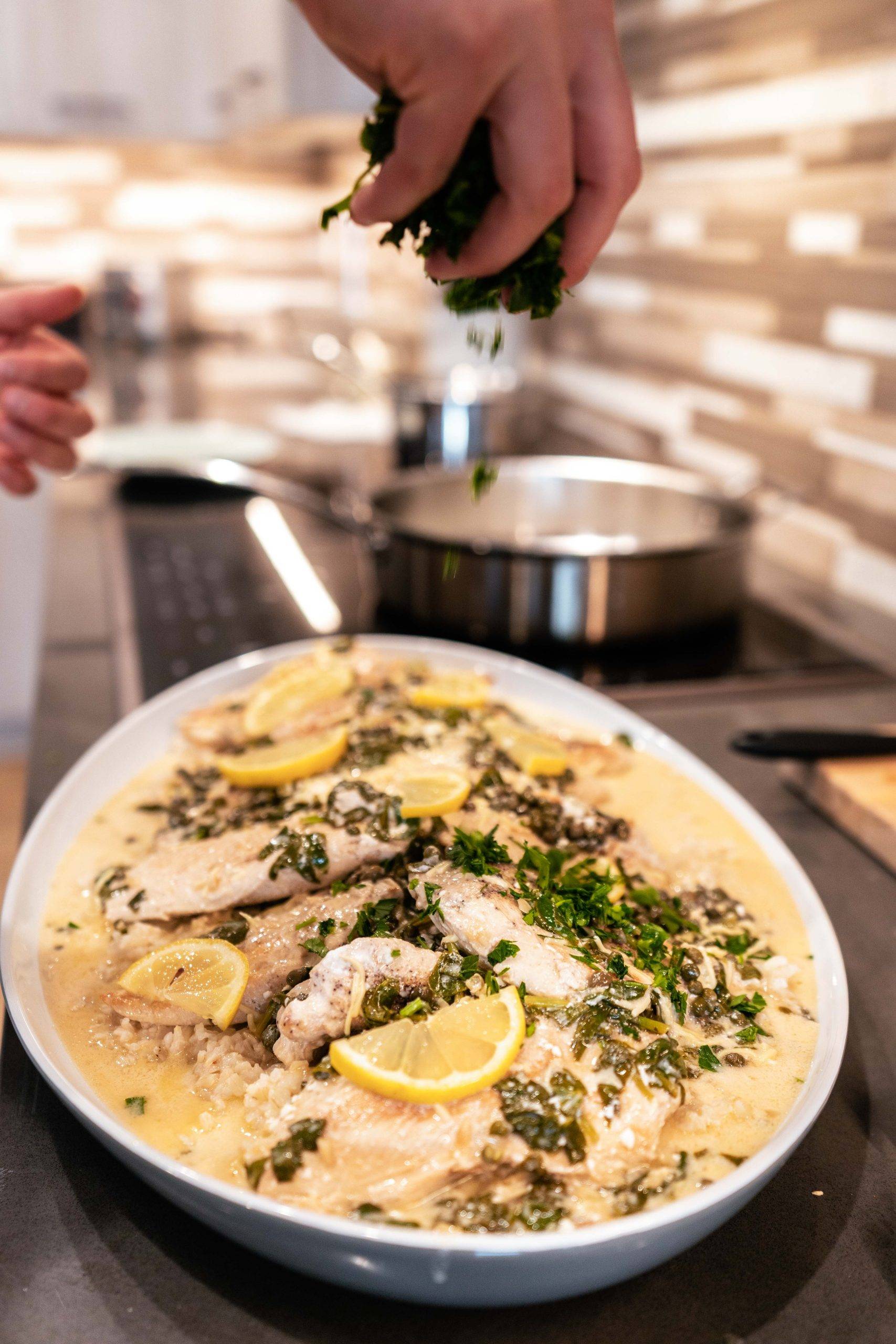 Featured image for “Creamy Chicken Piccata Skillet”