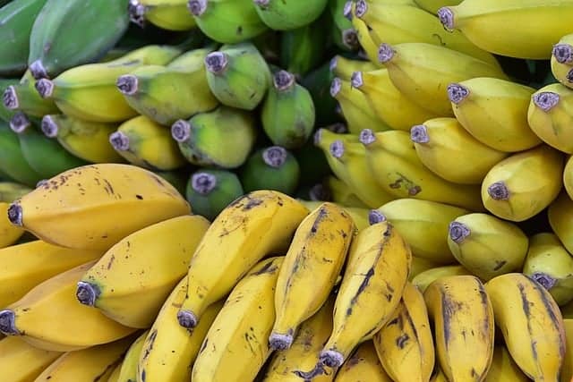 Ripe bananas.