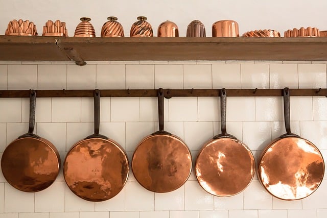 Copper cookware.