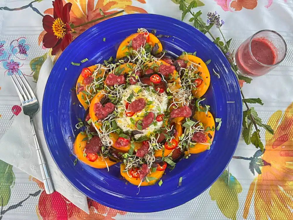 Featured image for “Seasonal Salad with Cottage Cheese and Plum Vinaigrette”