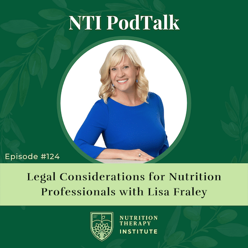 Featured image for “Legal Considerations for Nutrition Professionals with Lisa Fraley”